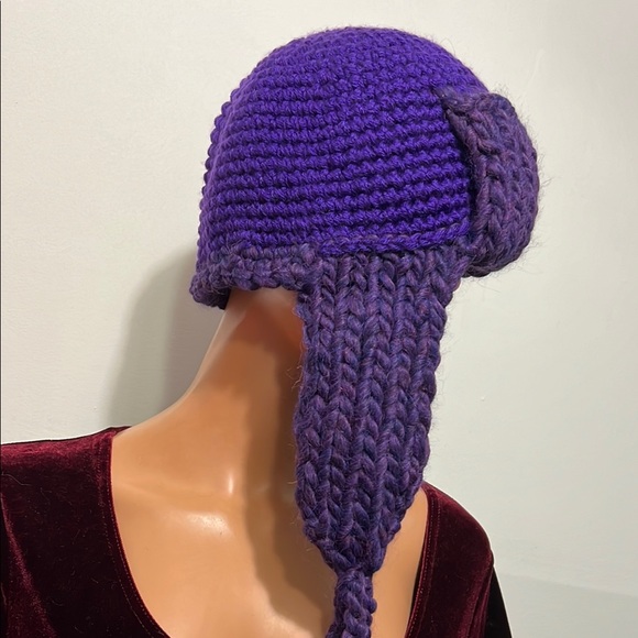 Chunky Purple Knit Balaclava main image 4